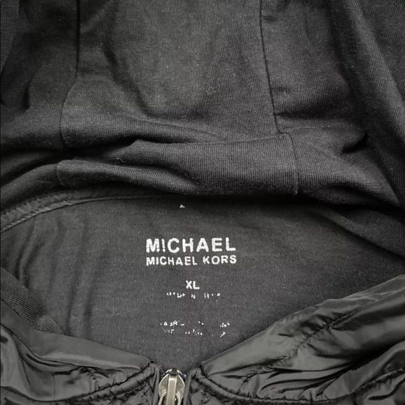 MICHAEL KORS  MEN’S LIGHTWEIHT BLACK WINDBREAK HOOD JACKET SIZE XL FULL ZIP - Picture 8 of 11